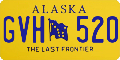 AK license plate GVH520