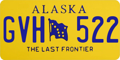 AK license plate GVH522