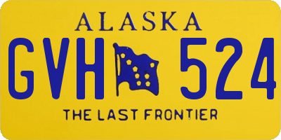 AK license plate GVH524