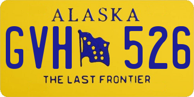 AK license plate GVH526