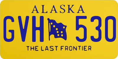 AK license plate GVH530