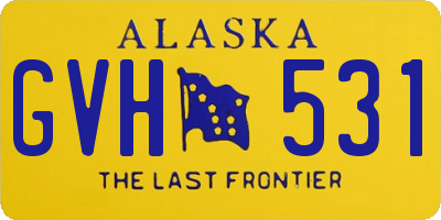 AK license plate GVH531