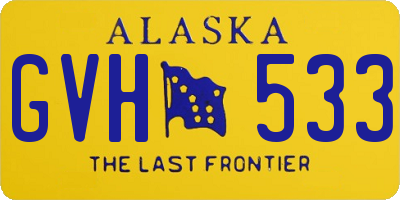 AK license plate GVH533