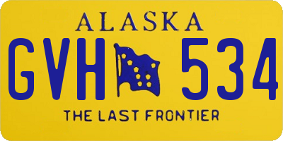 AK license plate GVH534