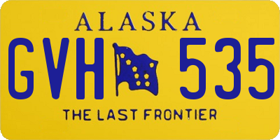 AK license plate GVH535