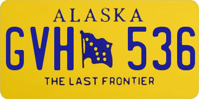 AK license plate GVH536