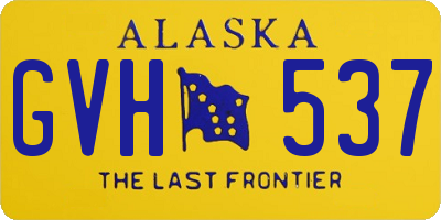 AK license plate GVH537