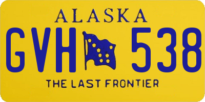 AK license plate GVH538