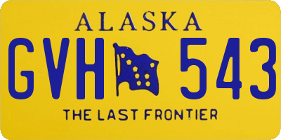 AK license plate GVH543