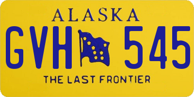 AK license plate GVH545