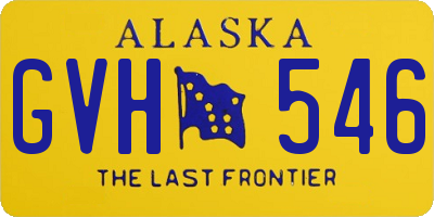 AK license plate GVH546