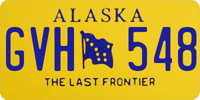 AK license plate GVH548