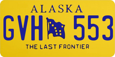 AK license plate GVH553