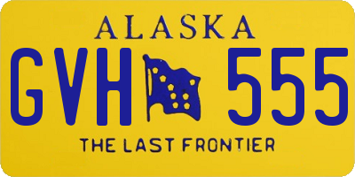 AK license plate GVH555