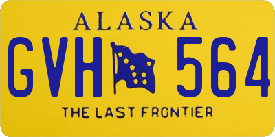 AK license plate GVH564