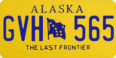 AK license plate GVH565