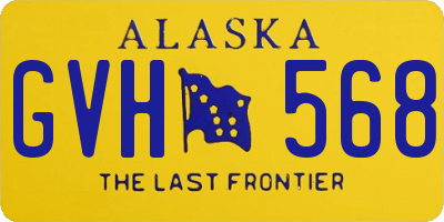 AK license plate GVH568