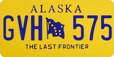 AK license plate GVH575