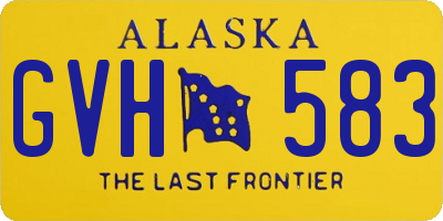 AK license plate GVH583