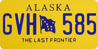 AK license plate GVH585