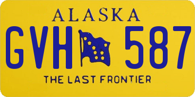 AK license plate GVH587