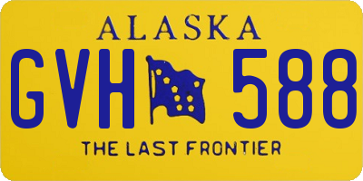 AK license plate GVH588