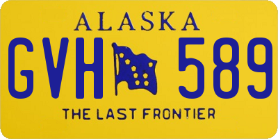 AK license plate GVH589