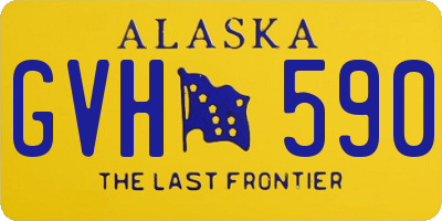 AK license plate GVH590