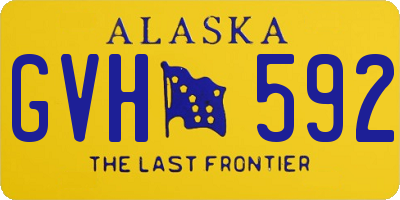 AK license plate GVH592