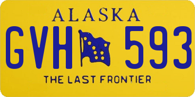 AK license plate GVH593