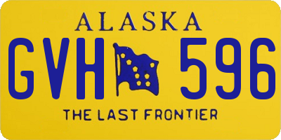 AK license plate GVH596