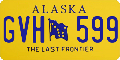 AK license plate GVH599