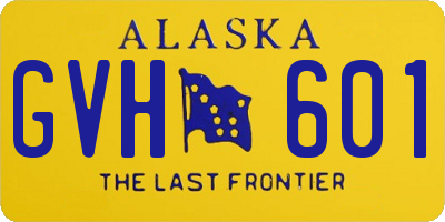 AK license plate GVH601