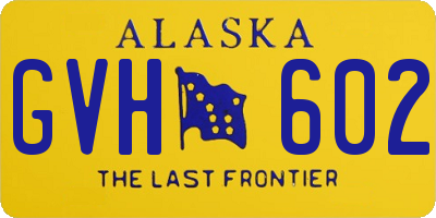 AK license plate GVH602