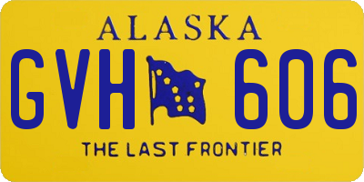 AK license plate GVH606