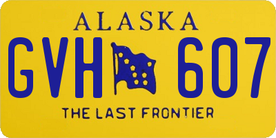 AK license plate GVH607