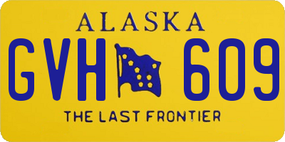 AK license plate GVH609