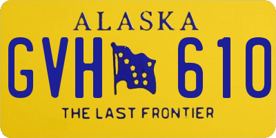 AK license plate GVH610