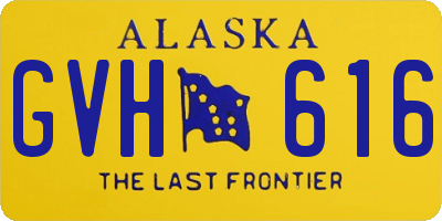 AK license plate GVH616