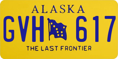 AK license plate GVH617