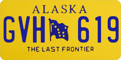 AK license plate GVH619