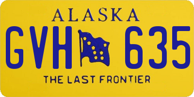 AK license plate GVH635