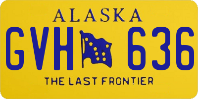 AK license plate GVH636