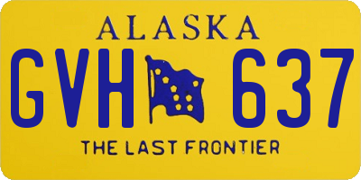 AK license plate GVH637