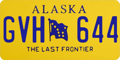 AK license plate GVH644