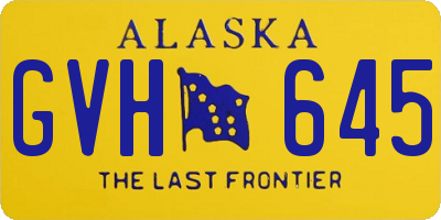 AK license plate GVH645