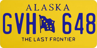 AK license plate GVH648