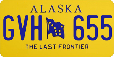 AK license plate GVH655