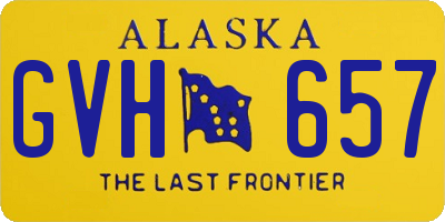 AK license plate GVH657