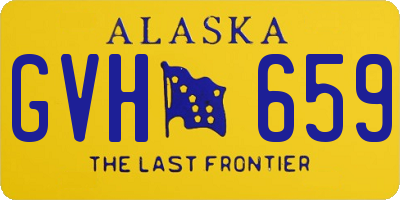 AK license plate GVH659